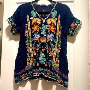 Johnny Was Embroidered top